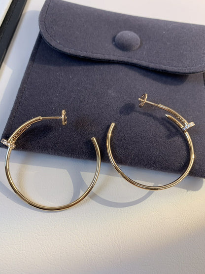 [Lumi Jewelry]JUSTE EARRINGS GOLD DIAMONDS 1.8MM