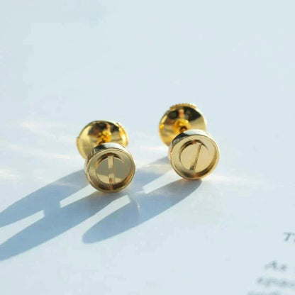 [Lumi Jewelry]LOVE EARRINGS GOLD 10MM