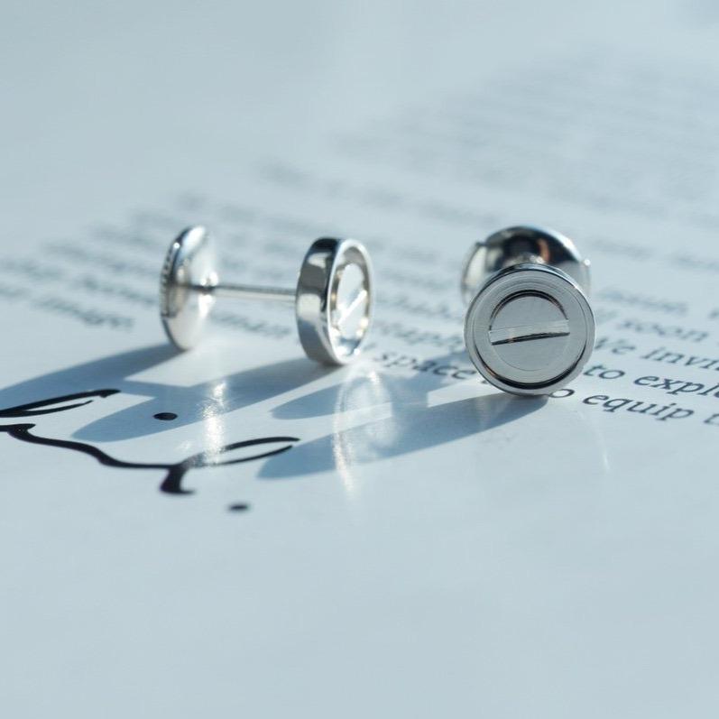 [Lumi Jewelry]LOVE EARRINGS SILVER 10MM