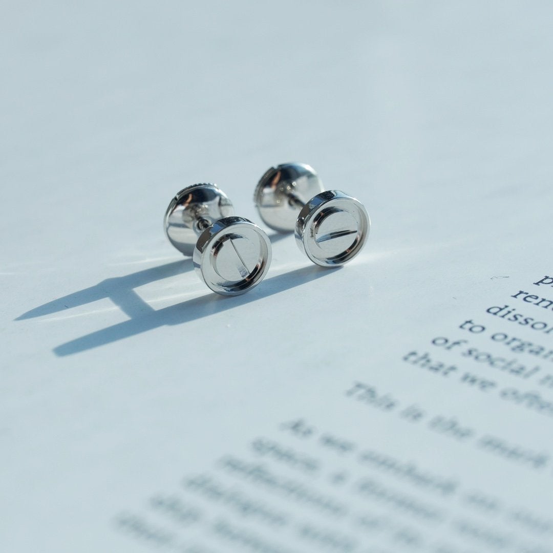 [Lumi Jewelry]LOVE EARRINGS SILVER 10MM
