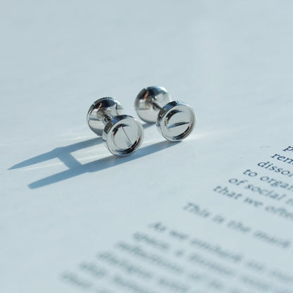 [Lumi Jewelry]LOVE EARRINGS SILVER 10MM