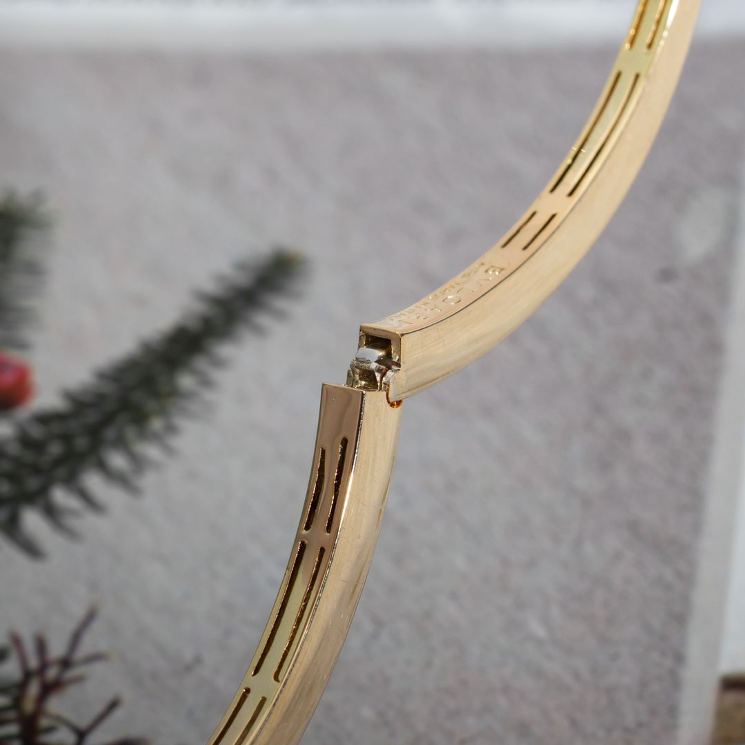 [Lumi Jewelry]SERPENTI BRACELET PINK GOLD DIAMOND DOUBLE SNAKE
