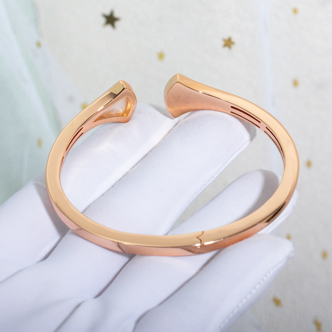 [Lumi Jewelry]DREAM BRACELET OPEN PINK GOLD MOP DIAMOND