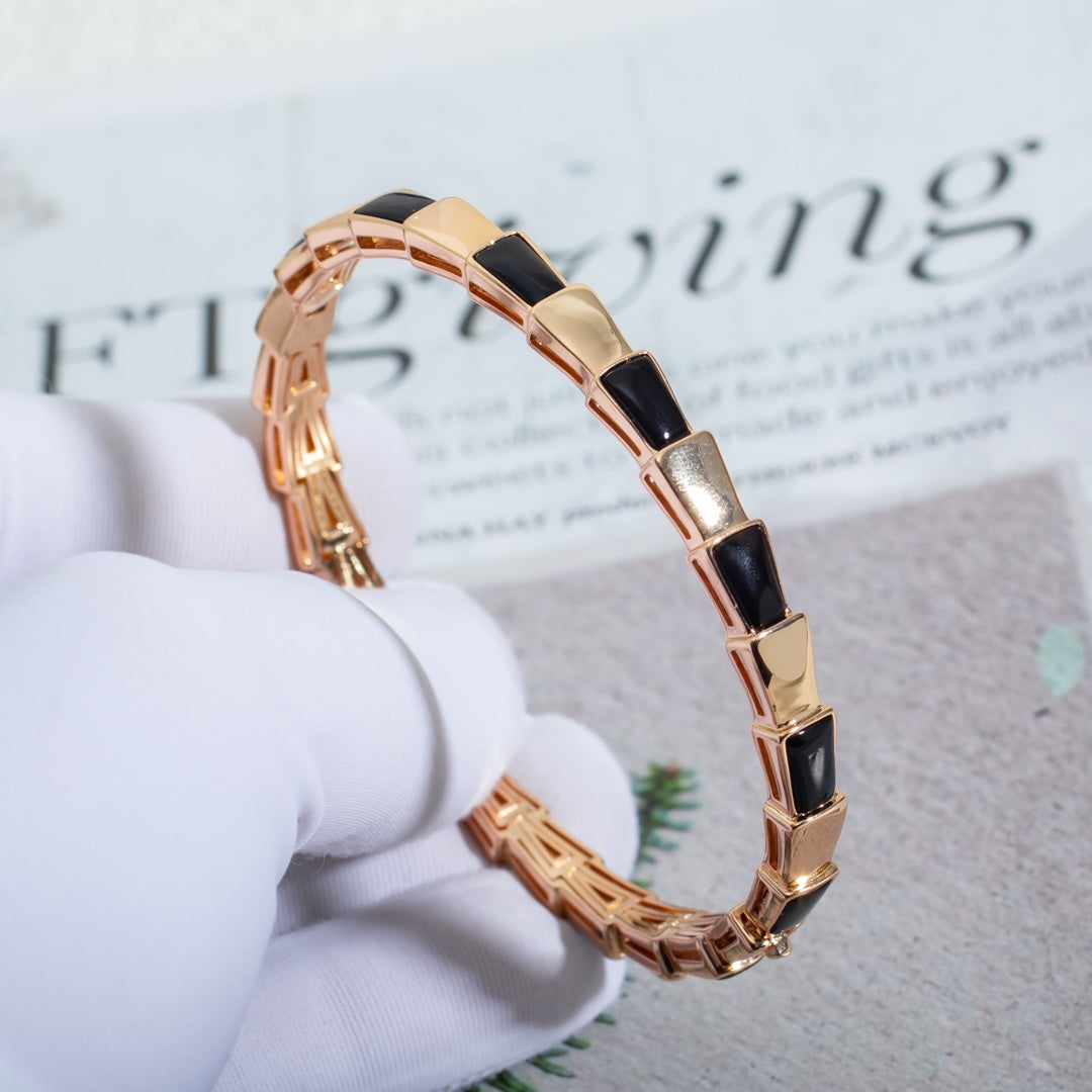 [Lumi Jewelry]SERPENTI BRACELET PINK GOLD ONYX