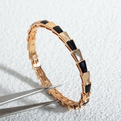 [Lumi Jewelry]SERPENTI BRACELET PINK GOLD ONYX