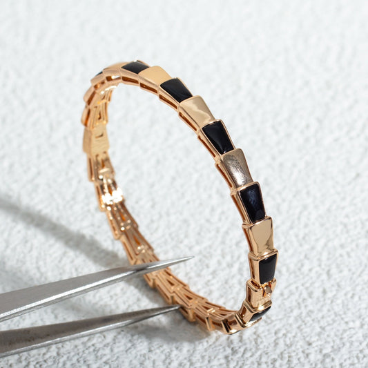 [Lumi Jewelry]SERPENTI BRACELET PINK GOLD ONYX