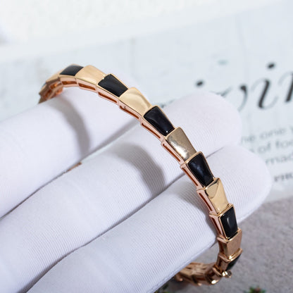 [Lumi Jewelry]SERPENTI BRACELET PINK GOLD ONYX