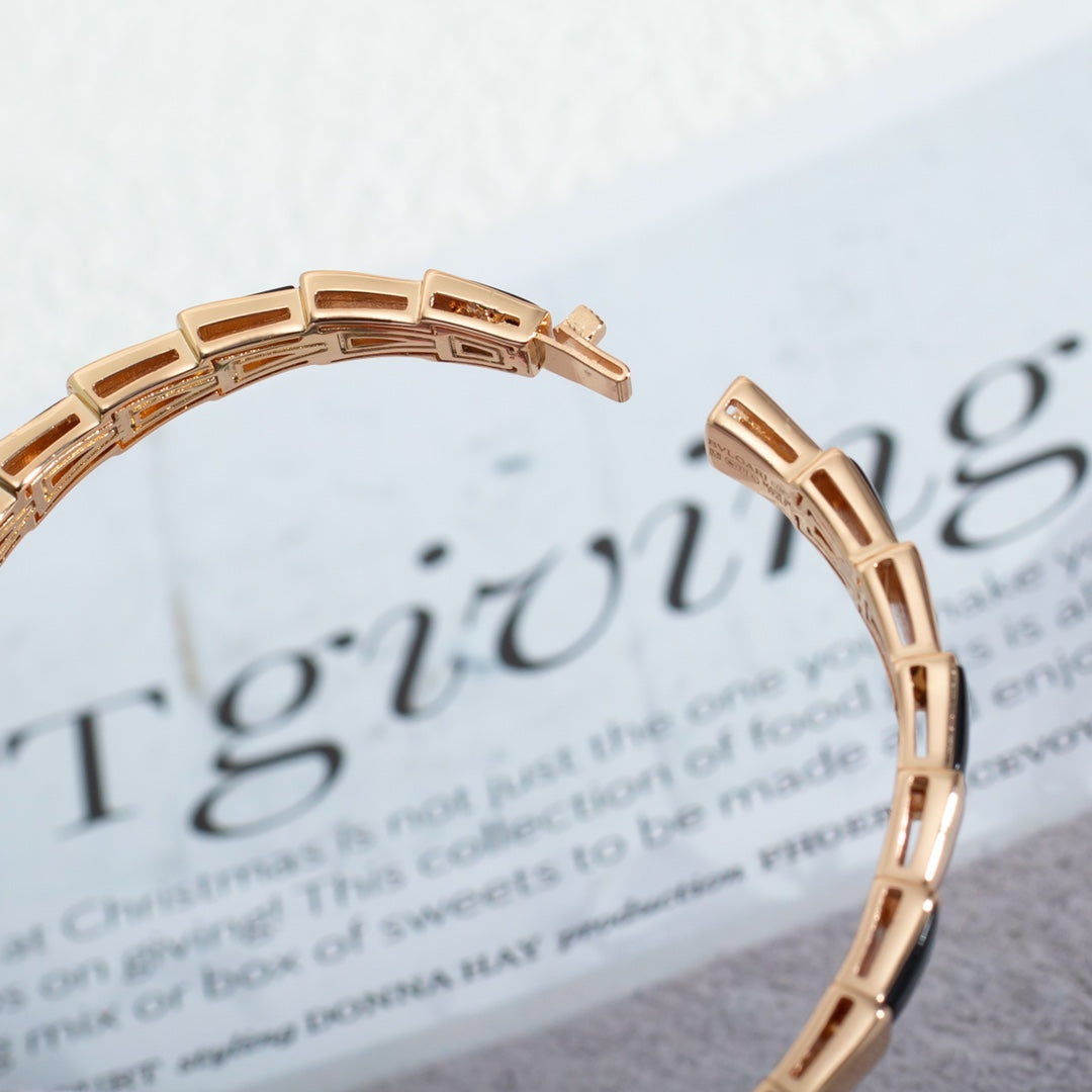 [Lumi Jewelry]SERPENTI BRACELET PINK GOLD ONYX