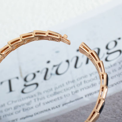[Lumi Jewelry]SERPENTI BRACELET PINK GOLD ONYX