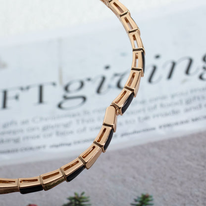[Lumi Jewelry]SERPENTI BRACELET PINK GOLD ONYX