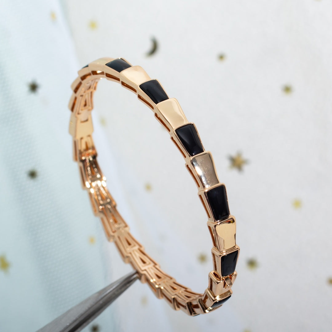 [Lumi Jewelry]SERPENTI BRACELET PINK GOLD ONYX