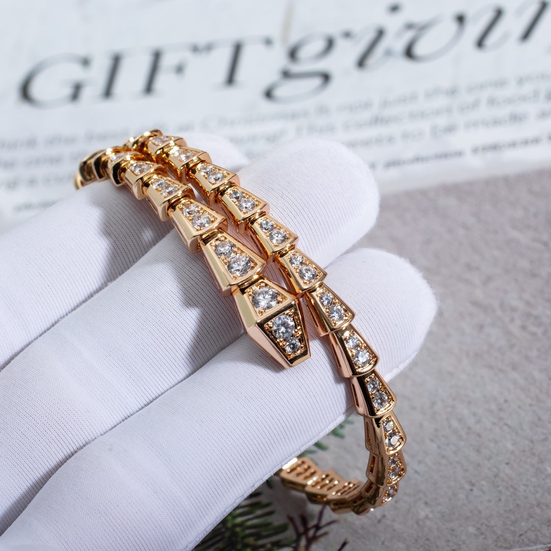 [Lumi Jewelry]SERPENTI BRACELET 6.8MM PINK GOLD DIAMOND