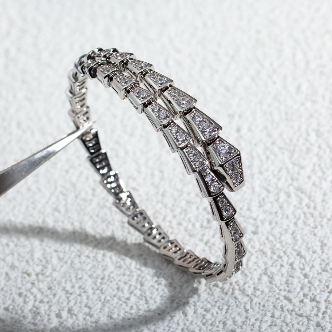 [Lumi Jewelry]SERPENTI BRACELET 6MM SILVER DIAMOND