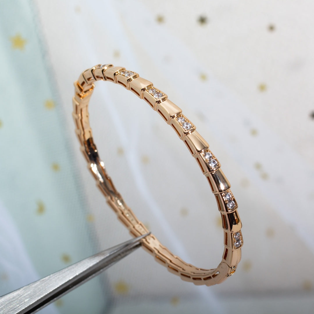 [Lumi Jewelry]SERPENTI BRACELET PINK GOLD DIAMOND