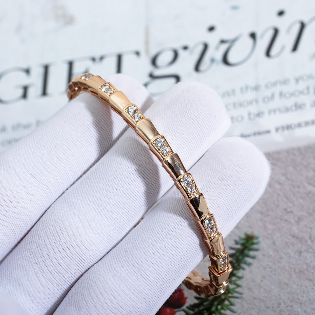 [Lumi Jewelry]SERPENTI BRACELET PINK GOLD DIAMOND