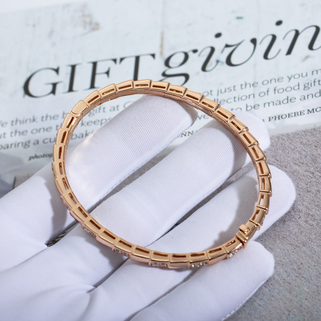[Lumi Jewelry]SERPENTI BRACELET PINK GOLD DIAMOND