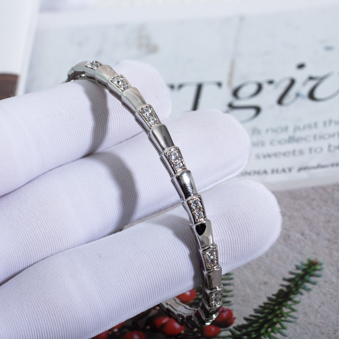 [Lumi Jewelry]SERPENTI BRACELET SILVER DIAMOND