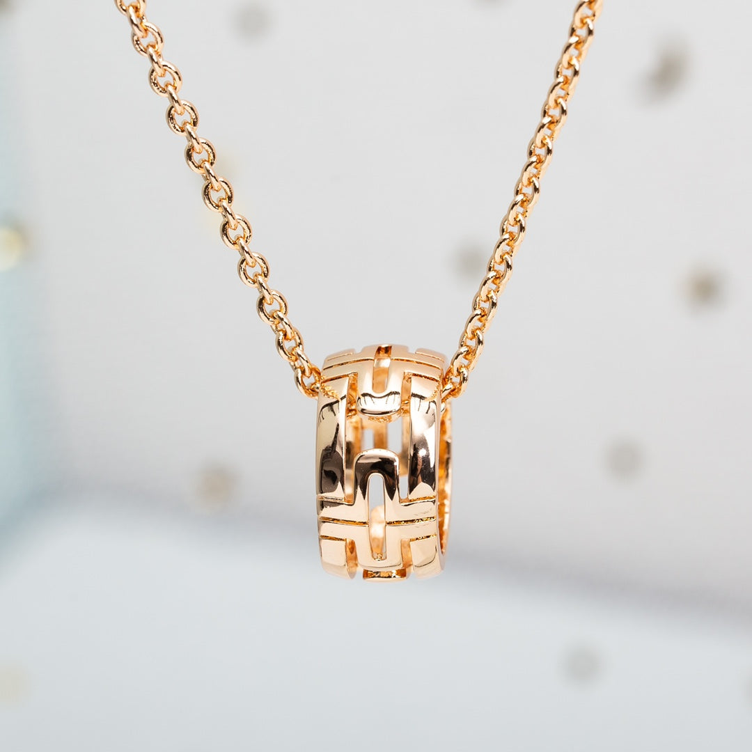 [Lumi Jewelry]PARENTESI NECKLACE PINK GOLD