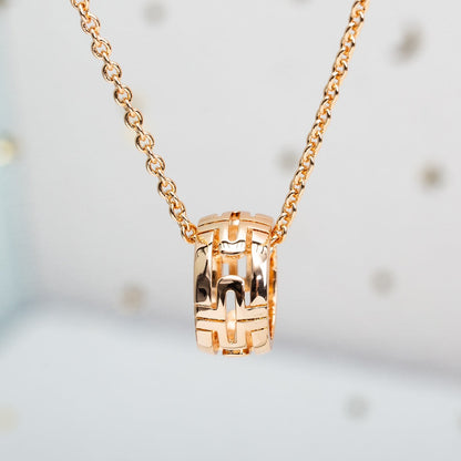 [Lumi Jewelry]PARENTESI NECKLACE PINK GOLD
