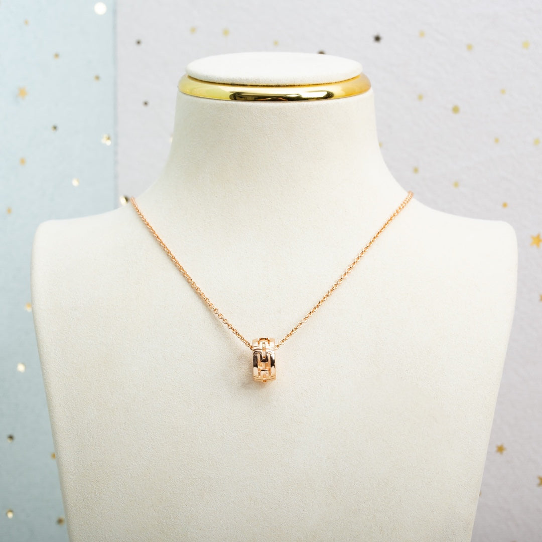 [Lumi Jewelry]PARENTESI NECKLACE PINK GOLD
