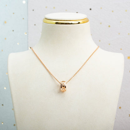 [Lumi Jewelry]PARENTESI NECKLACE PINK GOLD