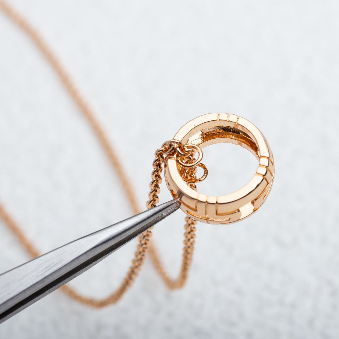 [Lumi Jewelry]PARENTESI NECKLACE PINK GOLD