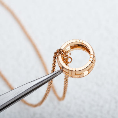 [Lumi Jewelry]PARENTESI NECKLACE PINK GOLD