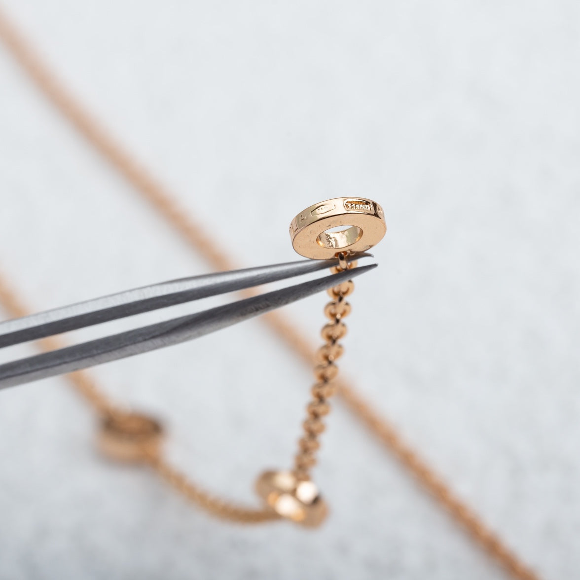 [Lumi Jewelry]PARENTESI NECKLACE PINK GOLD