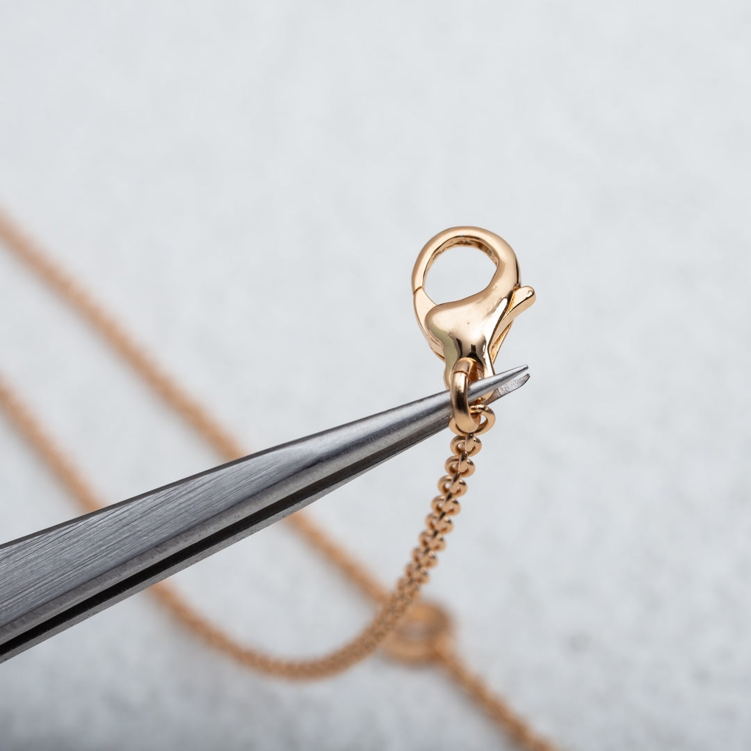 [Lumi Jewelry]PARENTESI NECKLACE PINK GOLD