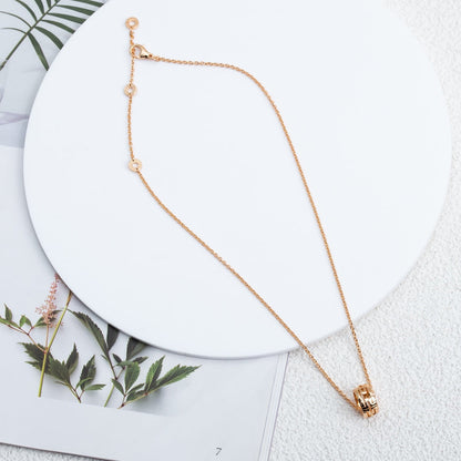 [Lumi Jewelry]PARENTESI NECKLACE PINK GOLD