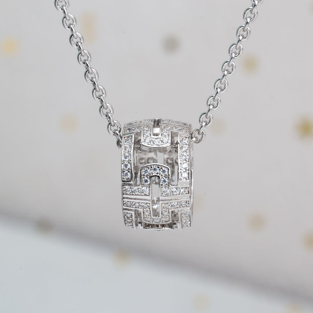 [Lumi Jewelry]PARENTESI NECKLACE SILVER DIAMOND