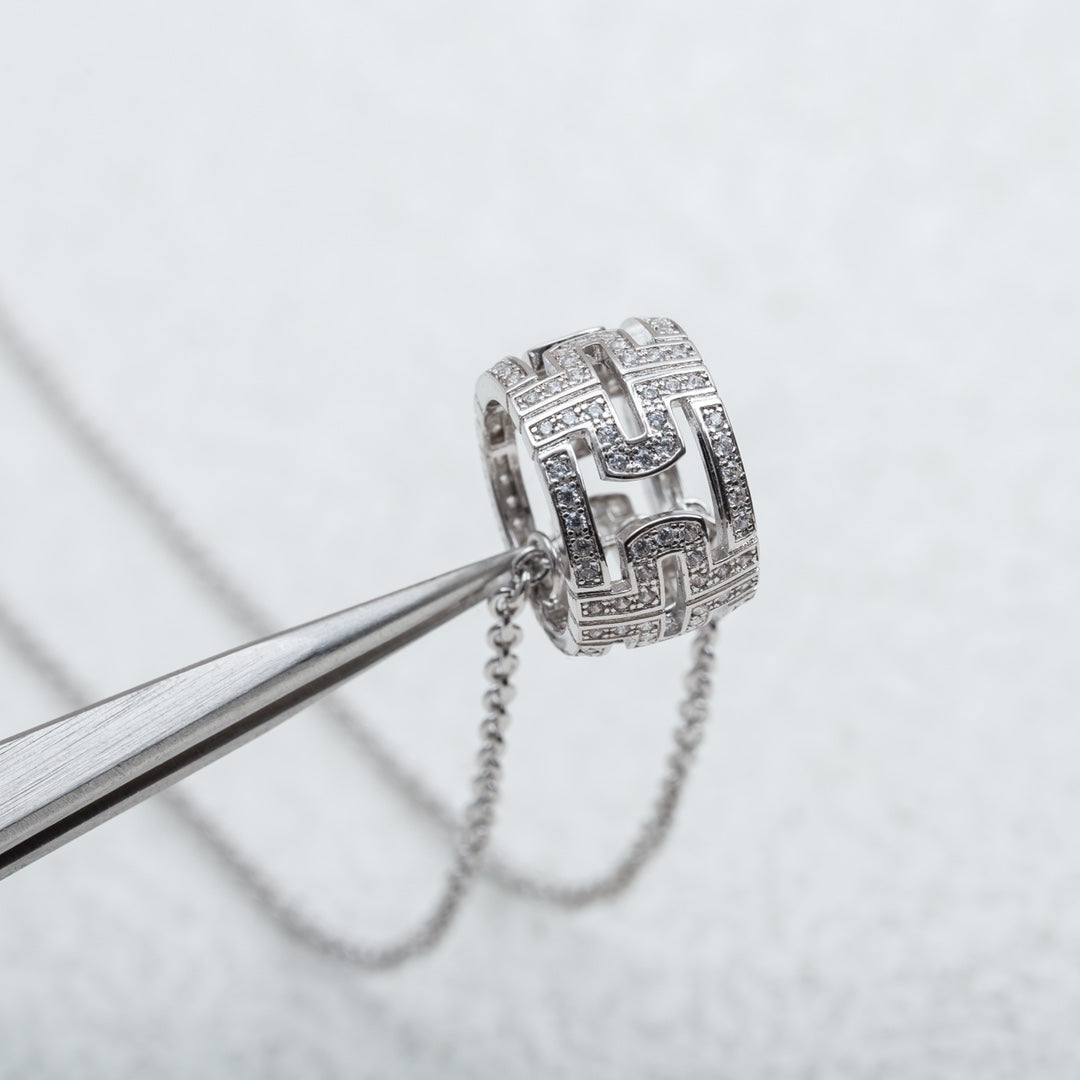 [Lumi Jewelry]PARENTESI NECKLACE SILVER DIAMOND