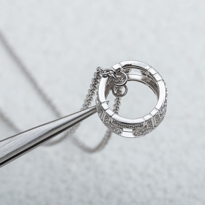 [Lumi Jewelry]PARENTESI NECKLACE SILVER DIAMOND