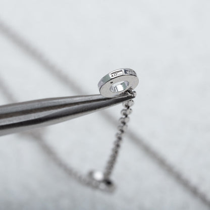 [Lumi Jewelry]PARENTESI NECKLACE SILVER DIAMOND