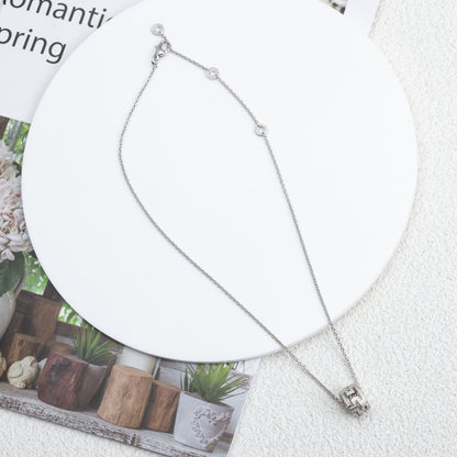 [Lumi Jewelry]PARENTESI NECKLACE SILVER DIAMOND