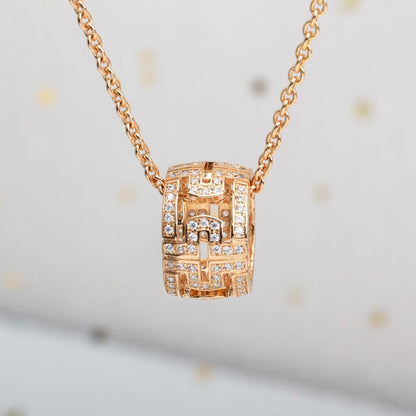[Lumi Jewelry]PARENTESI NECKLACE PINK GOLD DIAMOND
