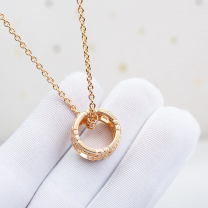 [Lumi Jewelry]PARENTESI NECKLACE PINK GOLD DIAMOND