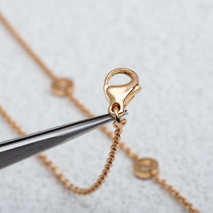 [Lumi Jewelry]PARENTESI NECKLACE PINK GOLD DIAMOND