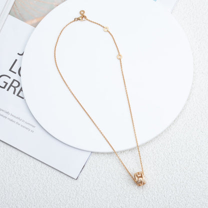 [Lumi Jewelry]PARENTESI NECKLACE PINK GOLD DIAMOND