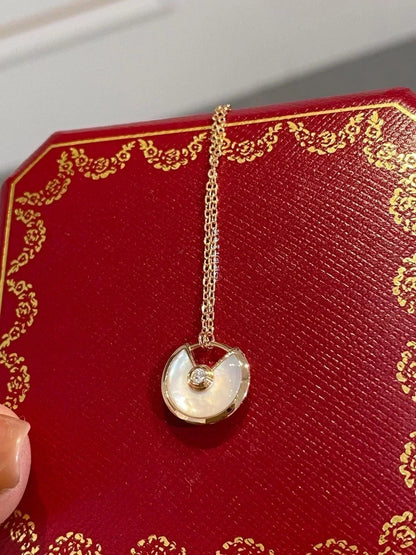 [Lumi Jewelry]AMULETTE ROSE GOLD MOP NECKLACE
