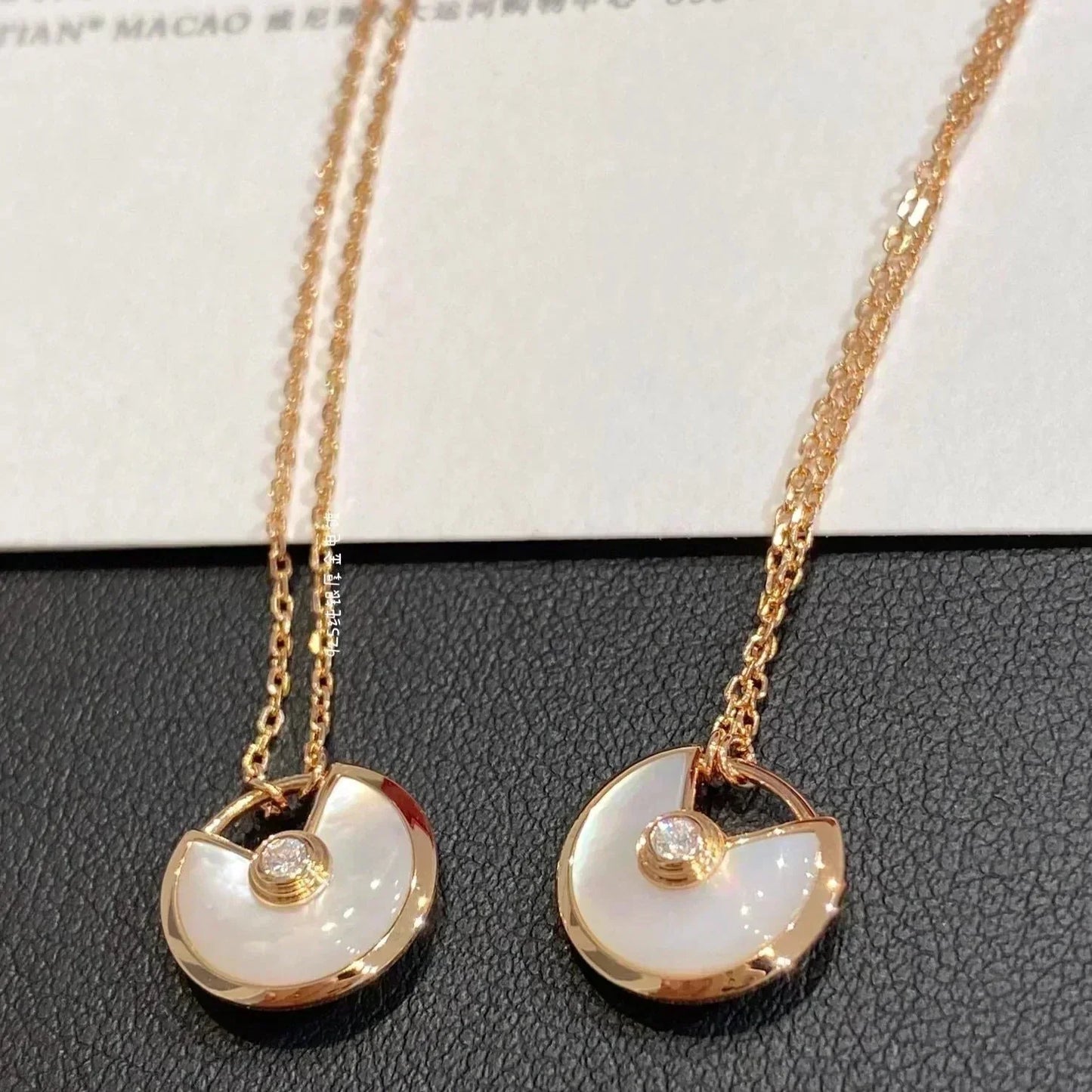 [Lumi Jewelry]AMULETTE ROSE GOLD MOP NECKLACE