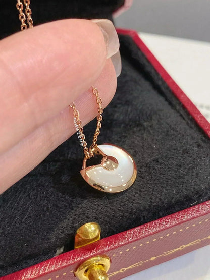 [Lumi Jewelry]AMULETTE ROSE GOLD MOP NECKLACE