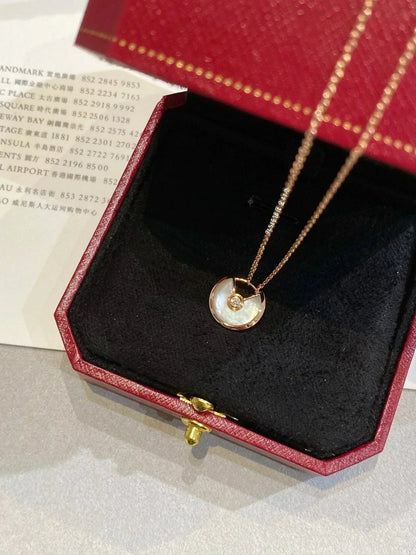 [Lumi Jewelry]AMULETTE ROSE GOLD MOP NECKLACE
