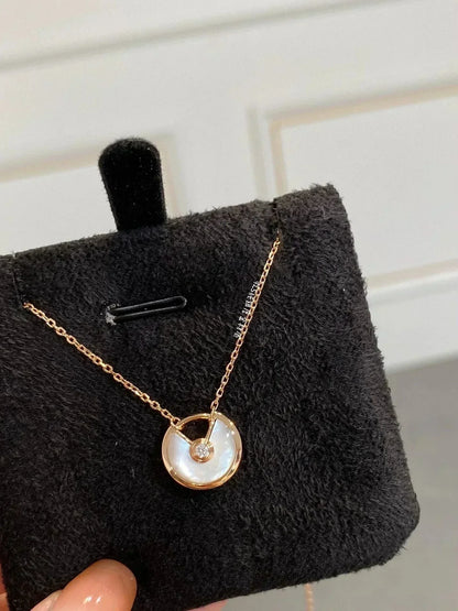 [Lumi Jewelry]AMULETTE ROSE GOLD MOP NECKLACE