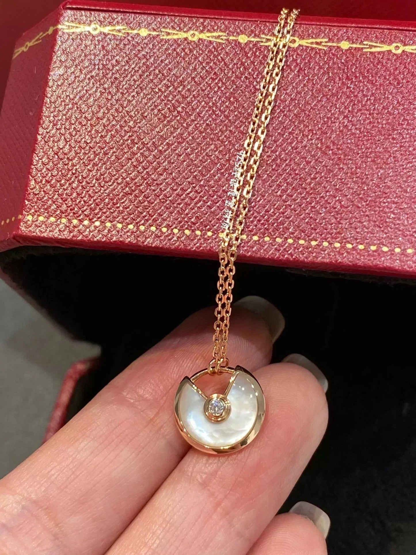 [Lumi Jewelry]AMULETTE ROSE GOLD MOP NECKLACE