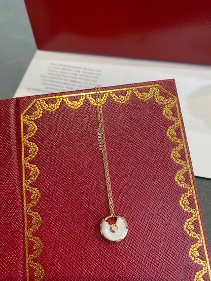[Lumi Jewelry]AMULETTE ROSE GOLD MOP NECKLACE