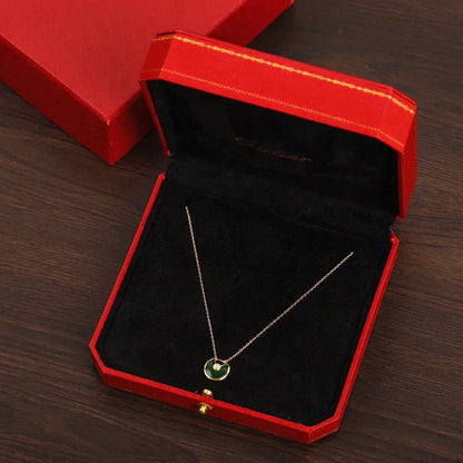 [Lumi Jewelry]AMULETTE GOLD MALACHITE NECKLACE