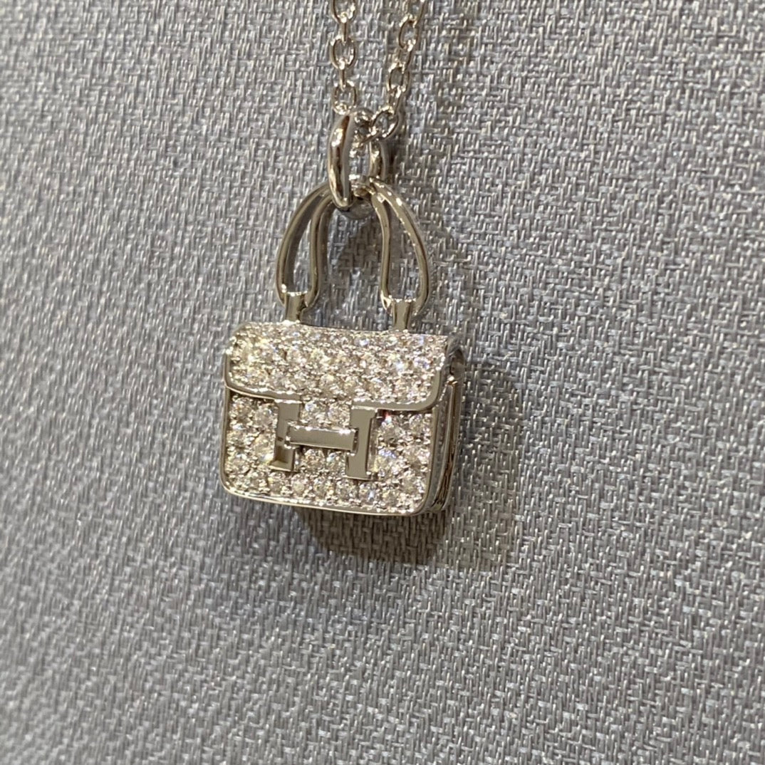 [Lumi Jewelry]CONSTANCE PEDANT DIAMOND NECKLACE