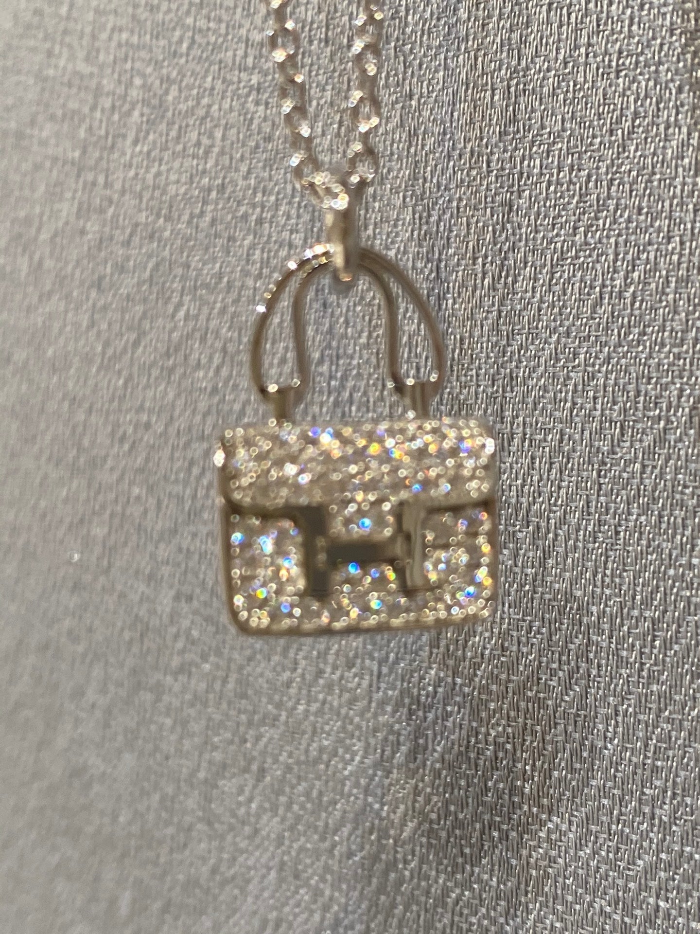 [Lumi Jewelry]CONSTANCE PEDANT DIAMOND NECKLACE