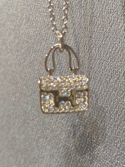 [Lumi Jewelry]CONSTANCE PEDANT DIAMOND NECKLACE